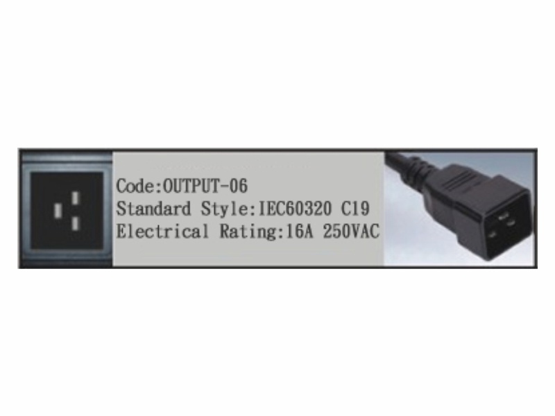 19 inch IEC C19 outlet PDU 16A 250V